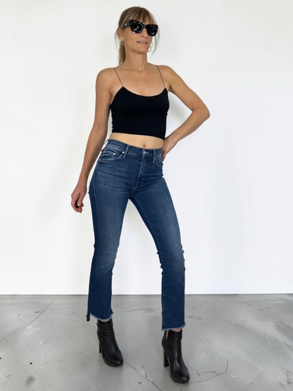 Mother The Inside Crop Step Fray Jean 24 Straight Leg